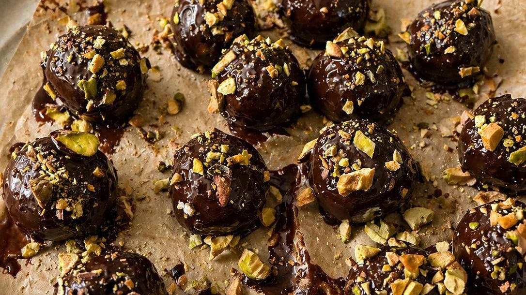 Brownie balls met Flow Shake Protein+